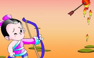 儿子听了后羿射日的故事,也想当神射手,我是神射手 儿子听了后羿射日的故事,也想当神射手,我是神射手