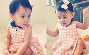 小咘咘大眼图片: 修杰楷晒咘咘萌照 瘦了圆脸变小v脸