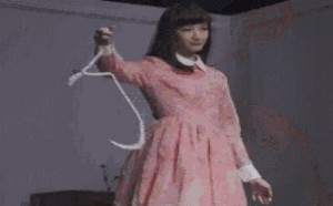 表里不一的软妹子mm搞笑gif动态图片