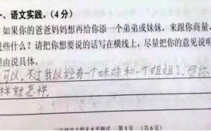 小学生作业题:假如你爸妈想给你添一个弟弟妹妹 小学生作业题:假如你爸妈想给你添一个弟弟妹妹